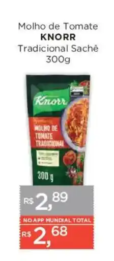 Supermercados Mundial Molho de tomate knorr tradicional sachê oferta