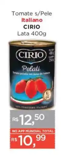 Supermercados Mundial Tomate s/pele italiano oferta