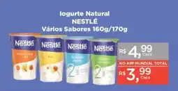 Supermercados Mundial logurte natural nestlé vários sabores oferta