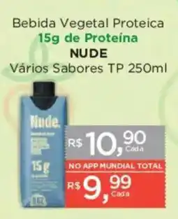Supermercados Mundial Bebida Vegetal Proteica Nude oferta