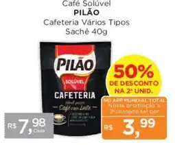 Supermercados Mundial Café Solúvel Pilão Cafeteria Vários Tipos oferta