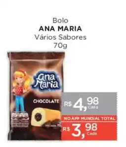 Supermercados Mundial Bolo ana maria vários sabores oferta
