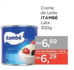 Supermercados Mundial Creme de Leite Itambé oferta