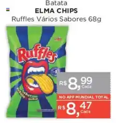 Supermercados Mundial Ruffles Vários Sabores oferta