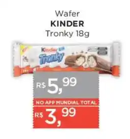 Supermercados Mundial Wafer Kinder Tronky oferta