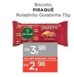 Supermercados Mundial Biscoito piraquê oferta