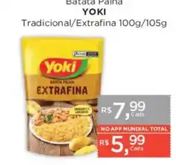 Supermercados Mundial Batata Palha Yoki Tradicional/Extrafina oferta