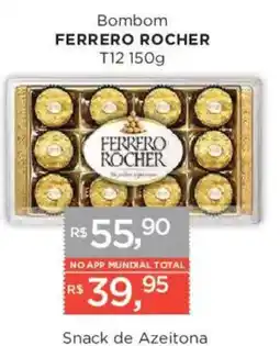 Supermercados Mundial Bombom ferrero rocher oferta