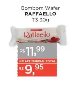 Supermercados Mundial Bombom wafer raffaello oferta