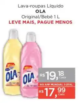 Supermercados Mundial Lava-roupas Líquido OLA Original/Bebê oferta