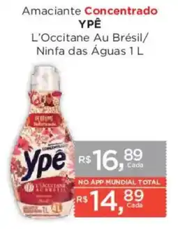 Supermercados Mundial Amacianete concentrado ypê l'occitane au brésil/ ninfa das águas oferta
