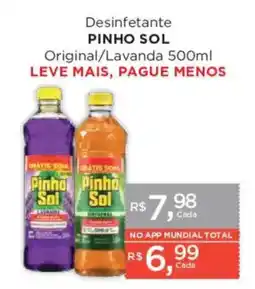 Supermercados Mundial Desinfetante Pinho Sol Original/Lavanda oferta