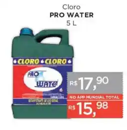 Supermercados Mundial Cloro pro water oferta