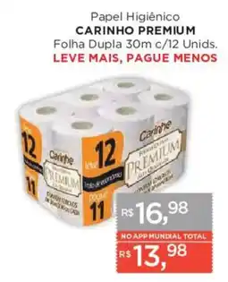 Supermercados Mundial Papel Higiênico Carinho Premium oferta