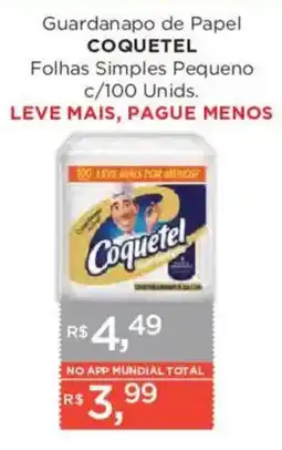 Supermercados Mundial Guardanapo de Papel Coquetel oferta