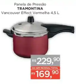 Supermercados Mundial Panela de Pressão Tramontina Vancouver Effect Vermelha oferta