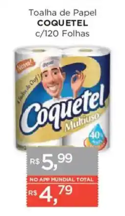 Supermercados Mundial Toalha de papel coquetel oferta