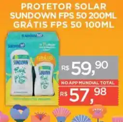 Supermercados Mundial Protetor solar sundown fps 50 oferta