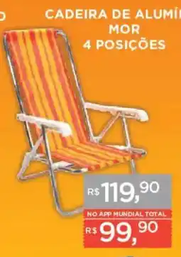 Supermercados Mundial cadeira de alumínio mor oferta
