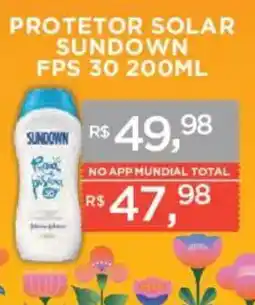 Supermercados Mundial Protetor solar sundown fsp 30 oferta