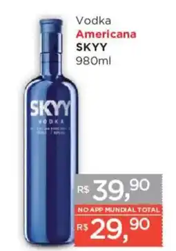 Supermercados Mundial Vodka americana skyy oferta