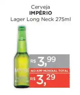 Supermercados Mundial Cerveja império lager long neck oferta