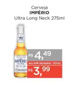 Supermercados Mundial Cerveja império ultra long neck oferta