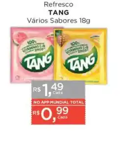 Supermercados Mundial Refresco tang vários sabores oferta