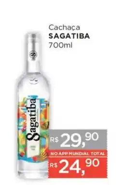 Supermercados Mundial Cachaça sagatiba oferta