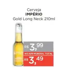 Supermercados Mundial Cerveja império gold long neck oferta