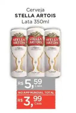 Supermercados Mundial Cerveja stella artois oferta