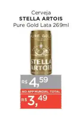 Supermercados Mundial Cerveja stella artois pure gold lata oferta