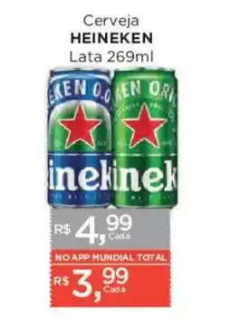Supermercados Mundial Cerveja heineken oferta