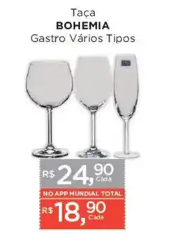 Supermercados Mundial Taça bohemia gastro vários tipos oferta