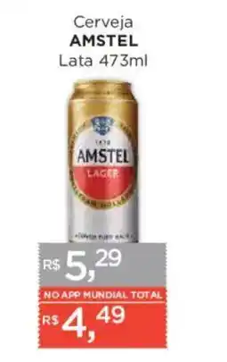 Supermercados Mundial Cerveja amstel oferta