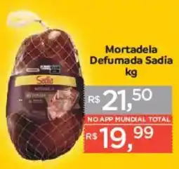 Supermercados Mundial Mortadela Defumada Sadia oferta