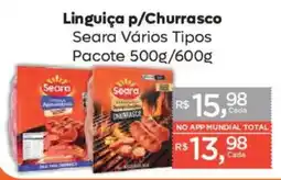 Supermercados Mundial Linguiça p/Churrasco Seara Vários Tipos oferta