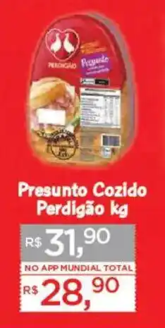Supermercados Mundial Presunto cozido perdigão kg oferta