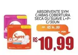Economart Atacadista Absorvente sym c/abas cobertura seca ou suave l+p- oferta