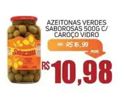 Economart Atacadista azeitonas verdes saborosas c/ caroço vidro oferta