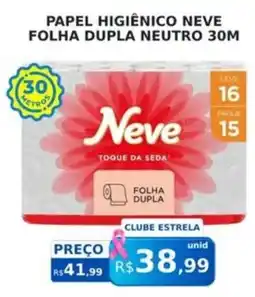 Supermercado Estrela Azul papel higiênico neve folha dupla neutro 30m oferta