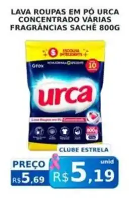 Supermercado Estrela Azul Lava roupas em pó urca fragrâncias sachê oferta