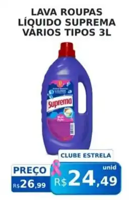 Supermercado Estrela Azul Lava roupas líquido suprema vários tipos oferta