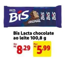 Mercado Extra Bis Lacta chocolate ao leite oferta