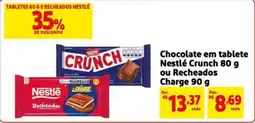 Mercado Extra Chocolate em tablete Nestlé Crunch ou Recheados Charge oferta