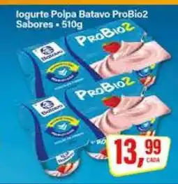 Rede Supermarket Iogurte Polpa Batavo ProBio2 Sabores oferta