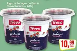 Rede Supermarket Iogurte Pedaços de Frutas Trevo Sabores oferta