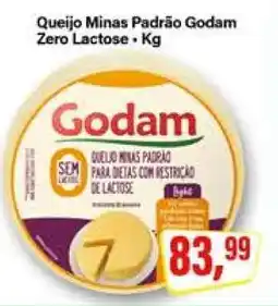 Rede Supermarket Queijo Minas Padrão Godam Zero Lactose oferta