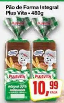 Rede Supermarket Pão de Forma Integral Plus Vita - 480g oferta