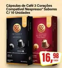 Rede Supermarket Cápsulas de Café 3 Corações Compatível Nespresso oferta